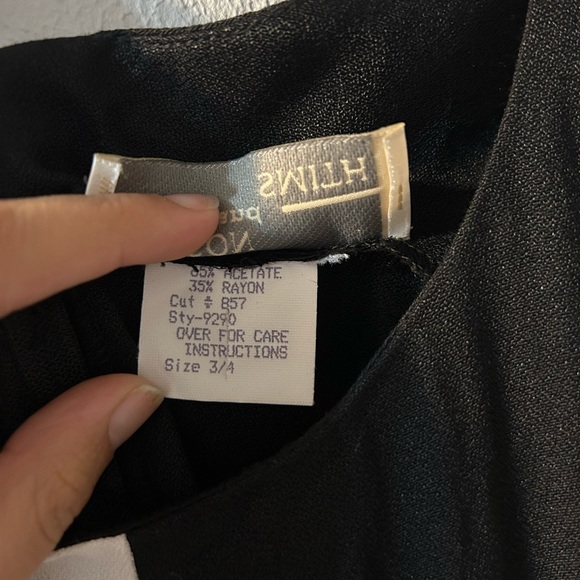 COPY - Black and White Striped Mini Dress - Picture 4 of 4